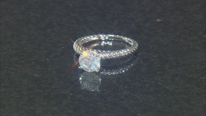 Moissanite Platineve Ring And Band 1.90ct DEW. Video Thumbnail
