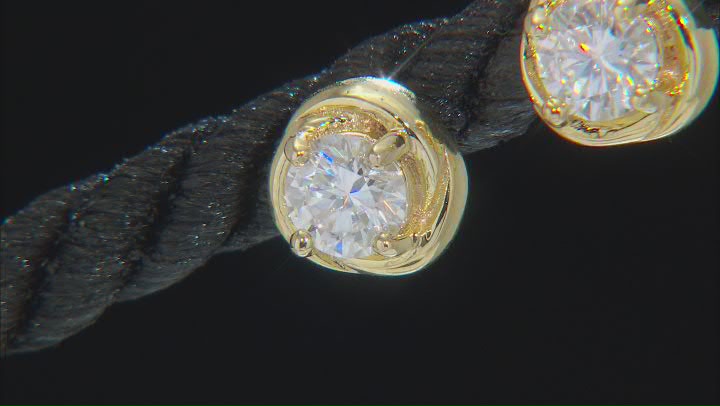 Moissanite 14k Yellow Gold Over Silver Stud Earrings and Pendant Set 1.80ctw DEW. Video Thumbnail