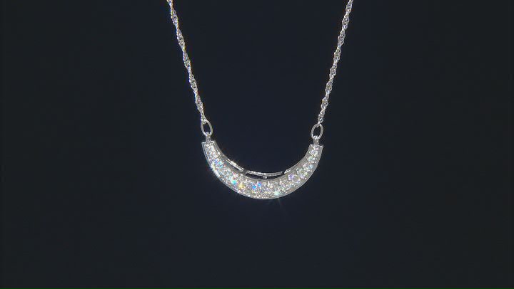 Moissanite Platineve Graduated Necklace .74ctw DEW Video Thumbnail