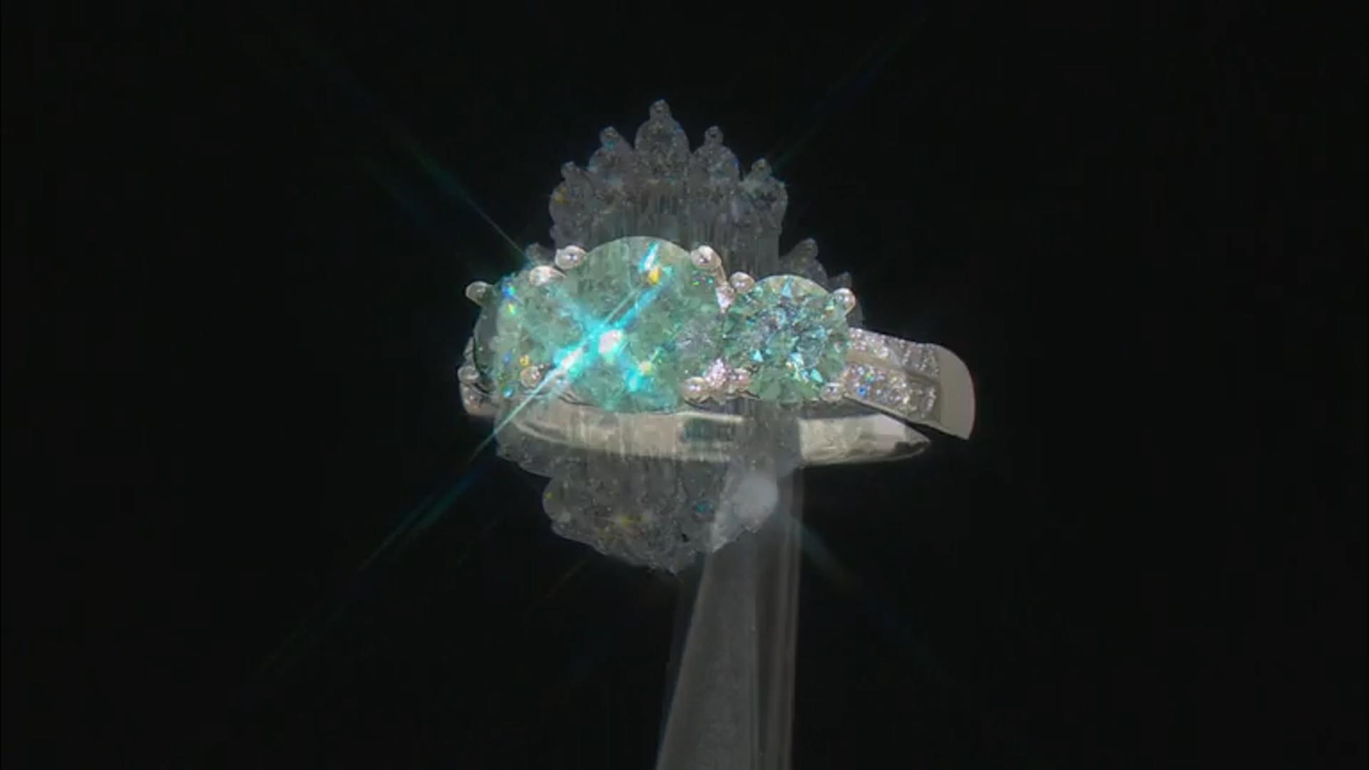 Moissanite Platineve Cocktail Ring 2.82ctw DEW. Video Thumbnail