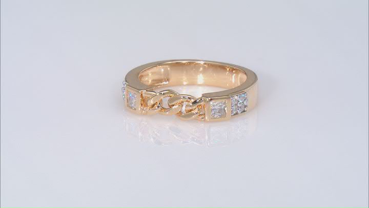 Moissanite 14k Yellow Gold Over Silver Solitaire Ring .28ctw DEW. Video Thumbnail