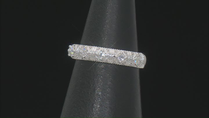 Moissanite Platineve Band Ring .18ctw DEW. Video Thumbnail