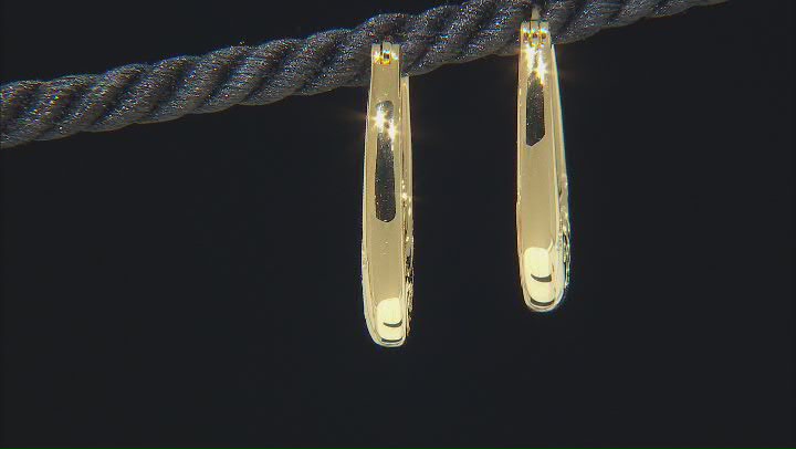 Moissanite 14k Yellow Gold Over Silver Hoop Earrings .60ctw DEW Video Thumbnail