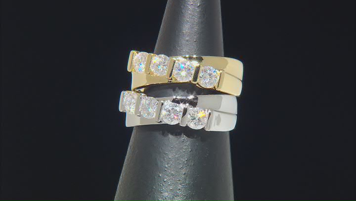 Moissanite Platineve Band Ring .92ctw DEW. Video Thumbnail