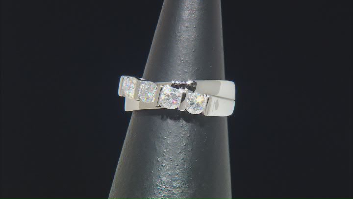 Moissanite Platineve Band Ring .92ctw DEW. Video Thumbnail