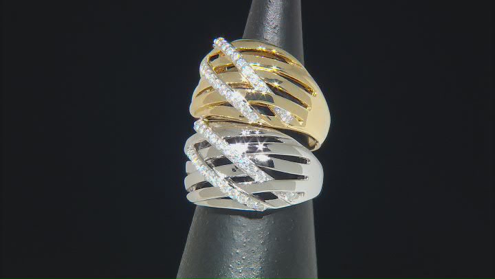 Moissanite 14k Yellow Gold Over Silver Ring .52ctw DEW. Video Thumbnail