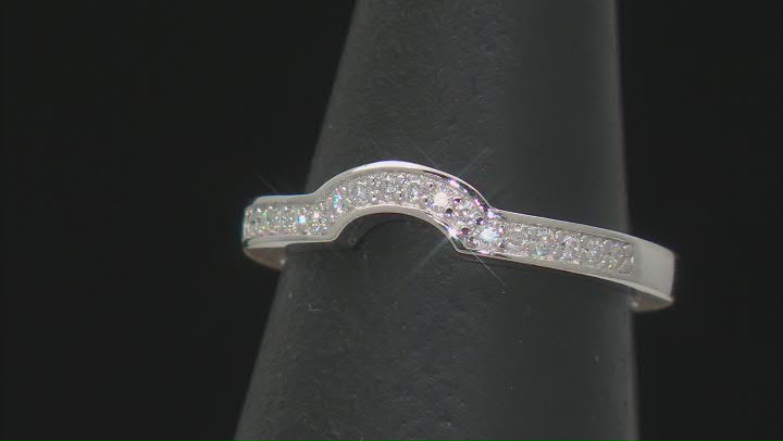 Moissanite Platineve Band Ring .18ctw DEW. Video Thumbnail