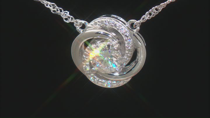 Moissanite Platineve Ring And Necklace Set 1.72ctw DEW. Video Thumbnail