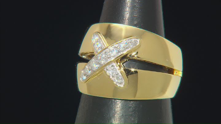 Moissanite 14k Yellow Gold Over Silver Ring .25ctw DEW. Video Thumbnail
