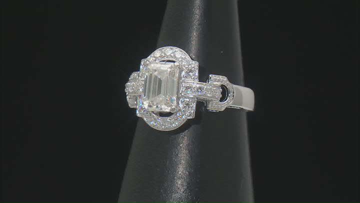 Moissanite Platineve Vintage Style Ring 2.29ctw DEW. Video Thumbnail