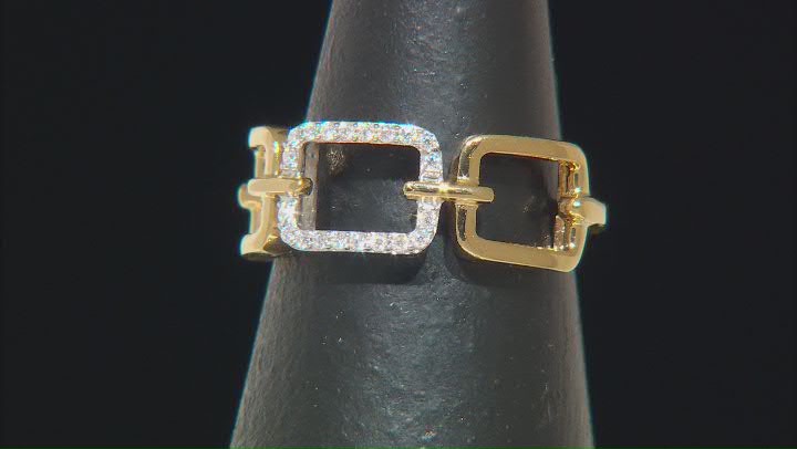 Moissanite 14k Yellow Gold Over Silver Ring .20ctw DEW. Video Thumbnail
