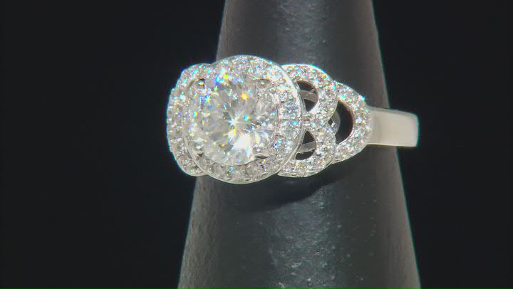 Moissanite Inferno Cut Platineve Ring 2.83ctw DEW. Video Thumbnail