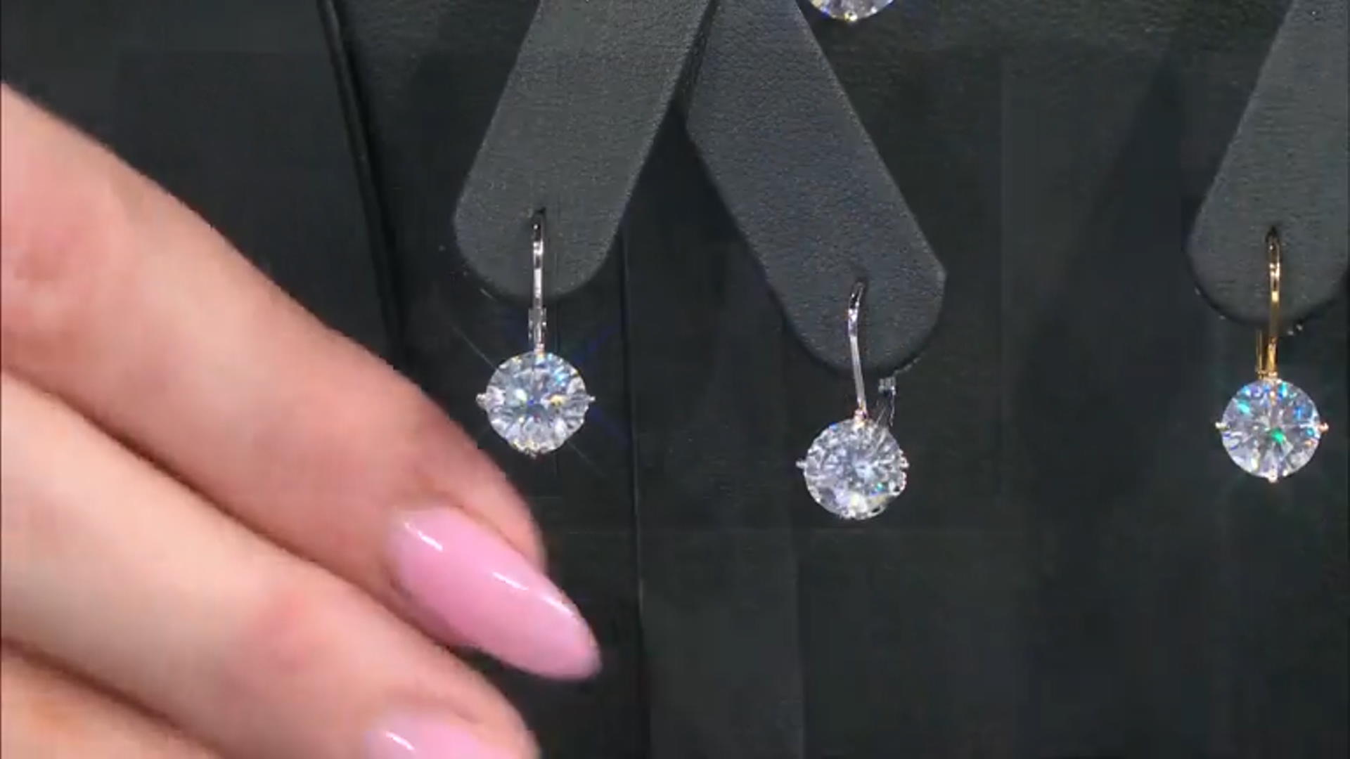 Moissanite Platineve Solitaire Earring 3.80ctw DEW Video Thumbnail
