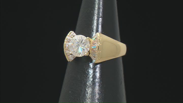 Moissanite 14k Yellow Gold Over Silver Ring 1.70ctw DEW Video Thumbnail