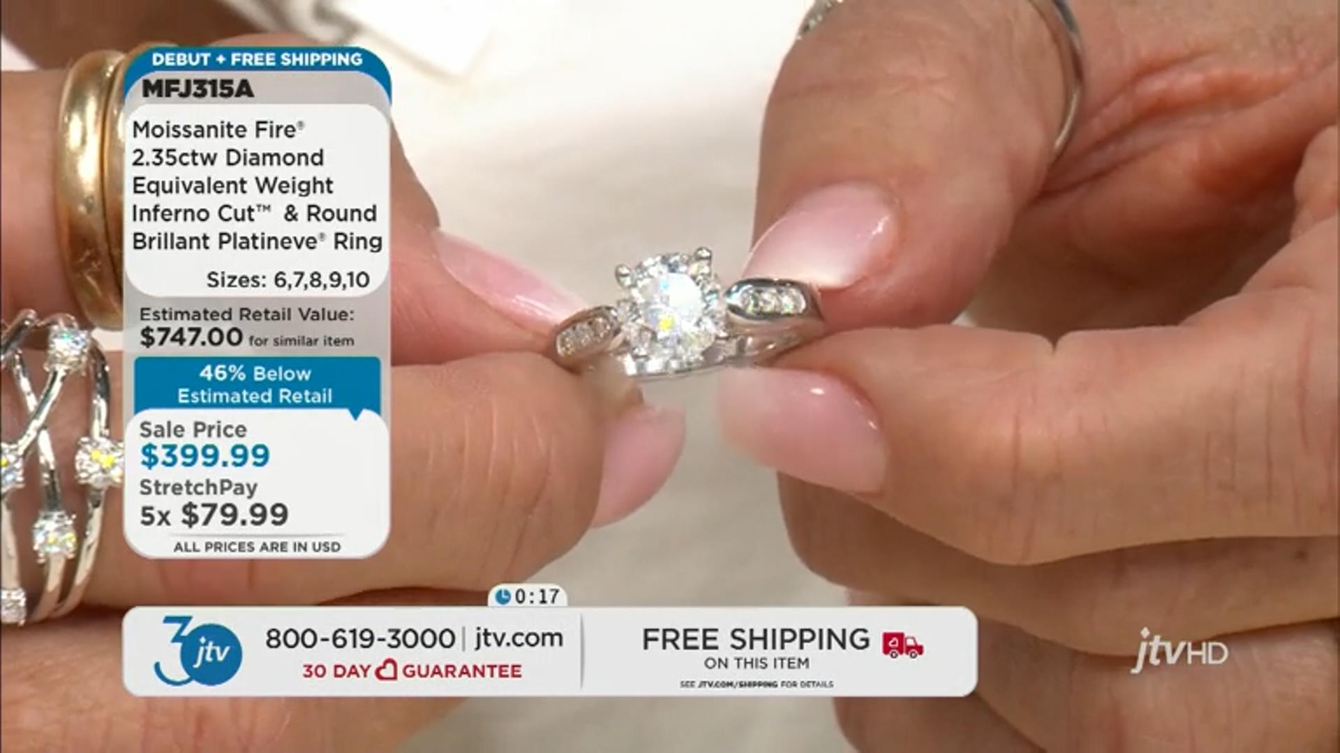 Moissanite Inferno Cut Platineve Engagement Ring 2.35ctw DEW. Video Thumbnail