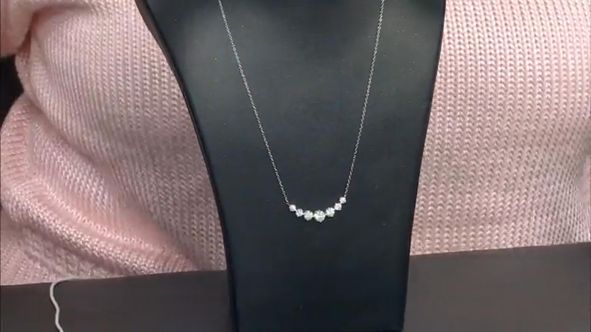 Moissanite Platineve Graduated Necklace 2.58ctw DEW Video Thumbnail