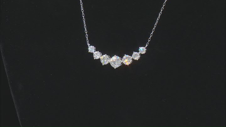 Moissanite Platineve Graduated Necklace 2.58ctw DEW Video Thumbnail