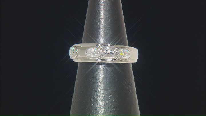 Moissanite Platineve Band Ring .78ctw DEW. Video Thumbnail