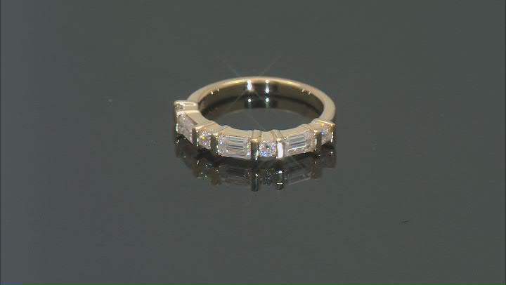 Moissanite 14k Yellow Gold Over Silver Band Ring 1.05ctw DEW Video Thumbnail