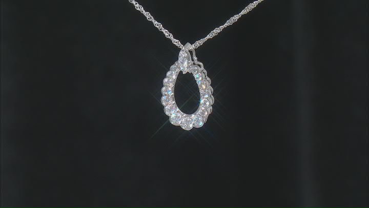 Moissanite Platineve Graduated Pendant .96ctw DEW Video Thumbnail