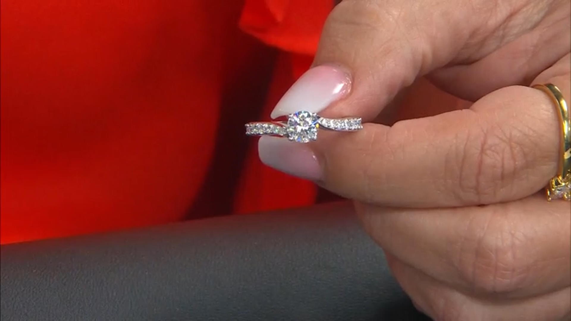 Moissanite Platineve Ring And Band 1.52ctw DEW. Video Thumbnail