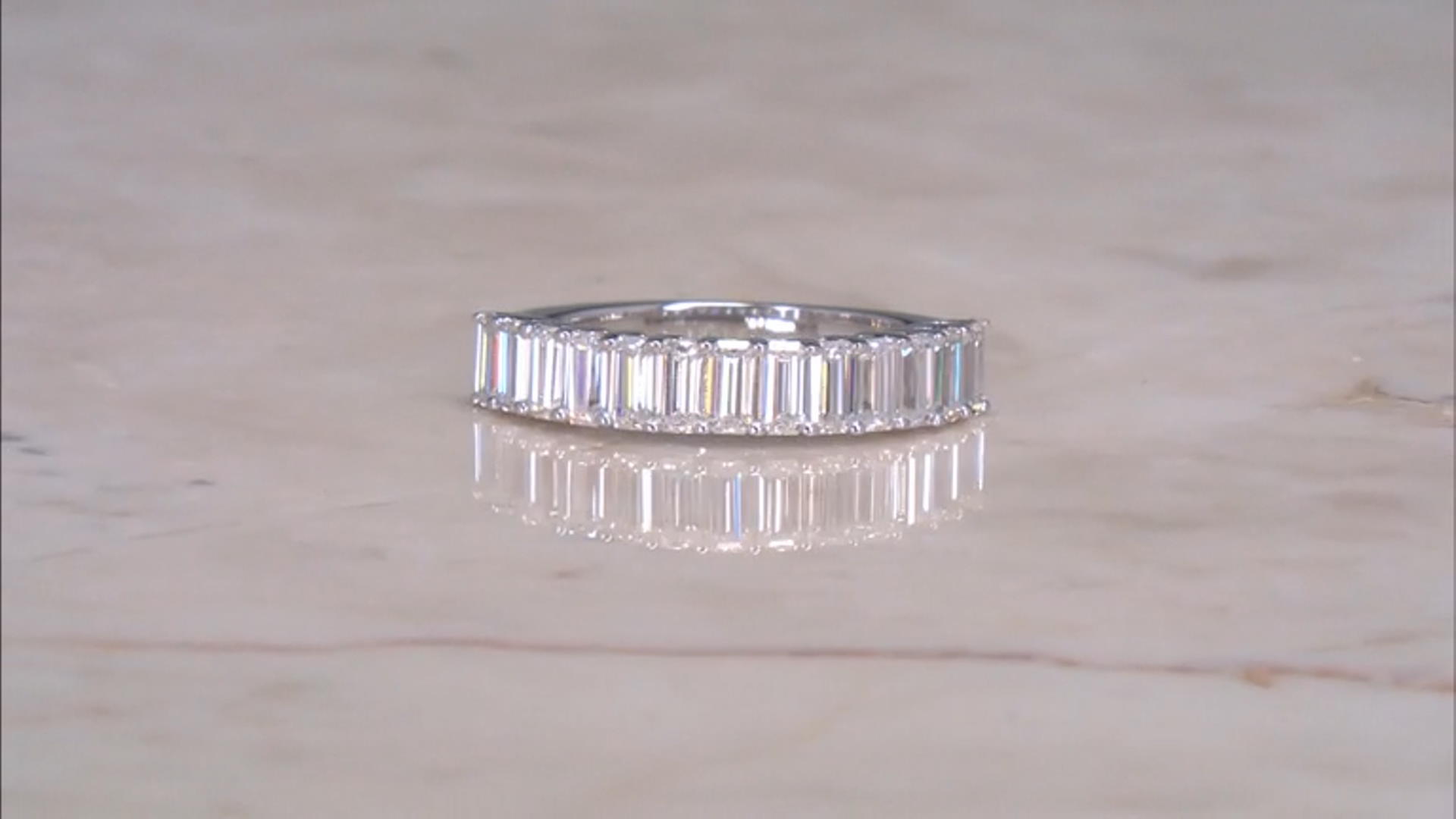 Moissanite Platineve Band Ring 1.30ctw DEW. Video Thumbnail