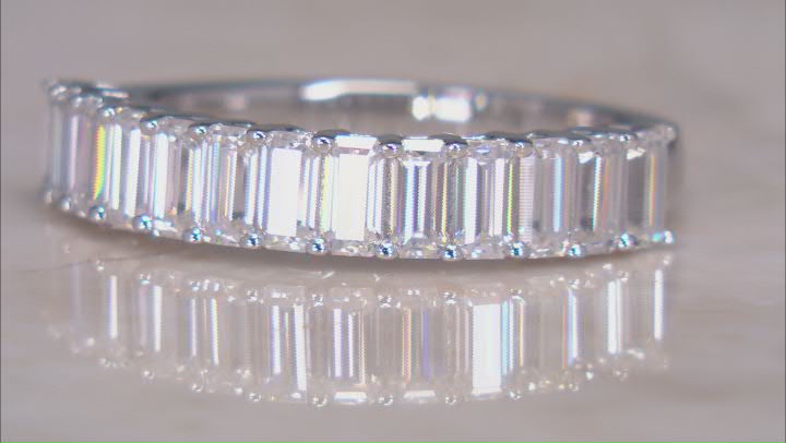 Moissanite Platineve Band Ring 1.30ctw DEW. Video Thumbnail