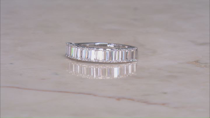 Moissanite Platineve Band Ring 1.30ctw DEW. Video Thumbnail