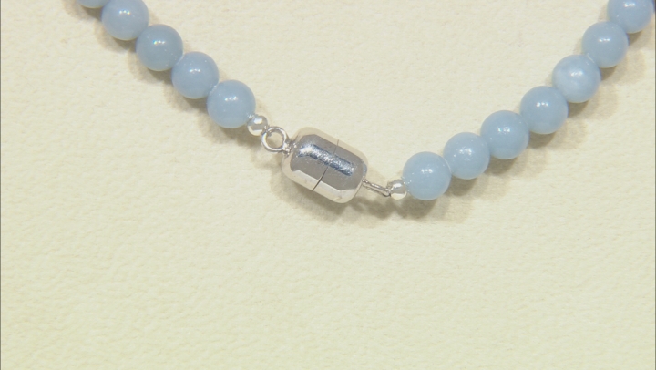 Blue Angelite Sterling Silver Necklace Video Thumbnail