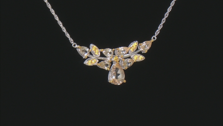 Yellow Beryl Sterling Silver Necklace 3.62ctw Video Thumbnail