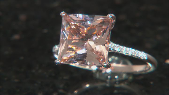 Peach Cor-de-Rosa Morganite 14K Rose Gold Ring 3.74ctw