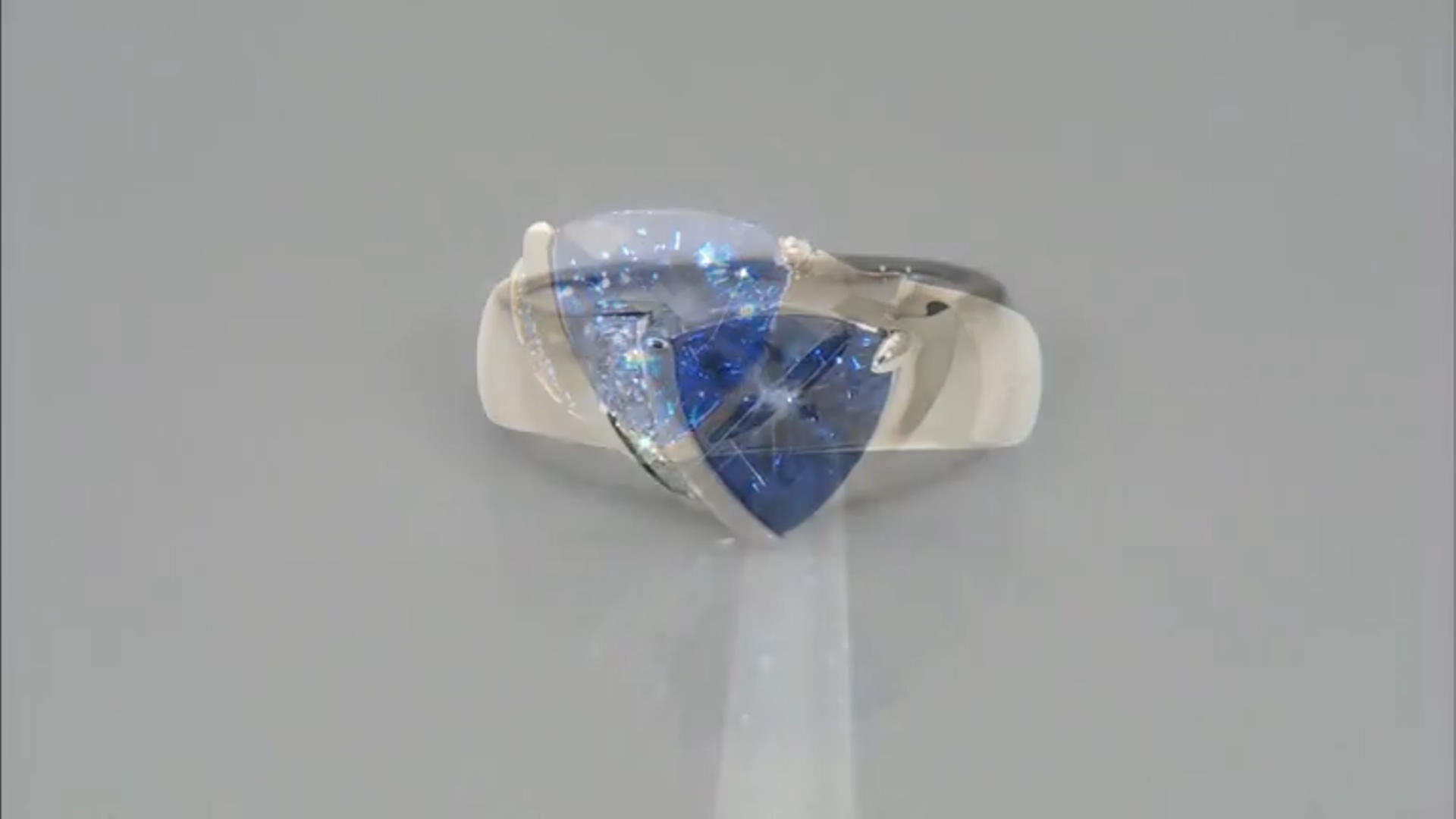 Blue Tanzanite Rhodium Over 14K White Gold Ring 2.05ctw Video Thumbnail
