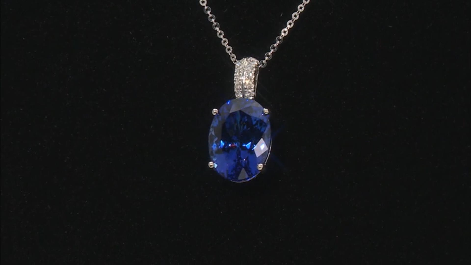 Blue Tanzanite Platinum Pendant With Chain 7.34ctw Video Thumbnail