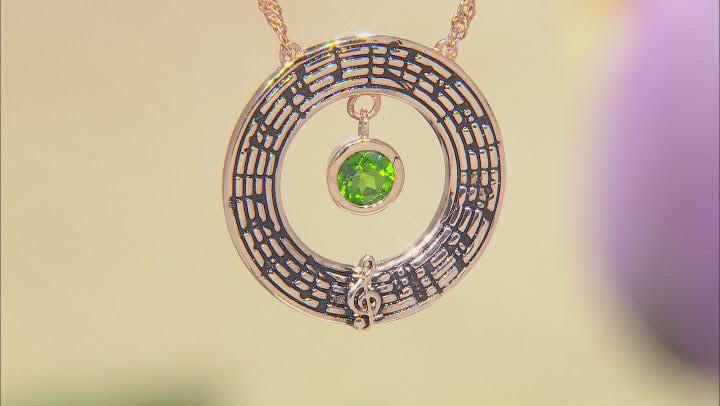 Chrome Diopside 18K Rose Gold Over Silver "The Enchanted Butterfly" Necklace 0.47ct