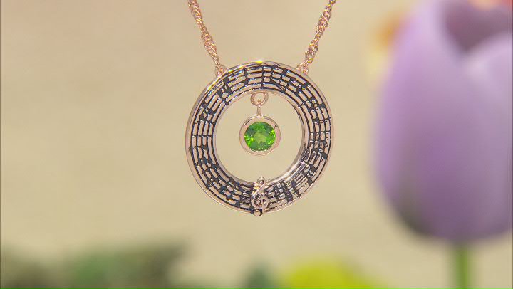 Chrome Diopside 18K Rose Gold Over Silver "The Enchanted Butterfly" Necklace 0.47ct Video Thumbnail