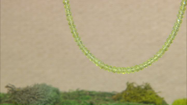 Peridot Bead 18K Yellow Gold Over Sterling Silver Necklace