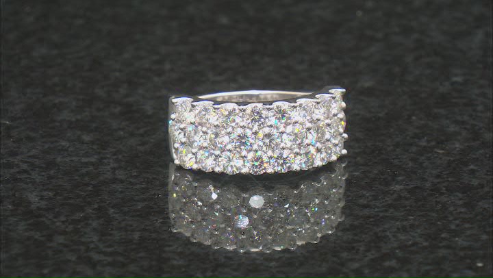 Moissanite Platineve Wide Band Ring 2.50ctw DEW. Video Thumbnail