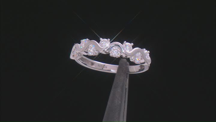 Moissanite Platineve Band Ring .54ctw DEW Video Thumbnail