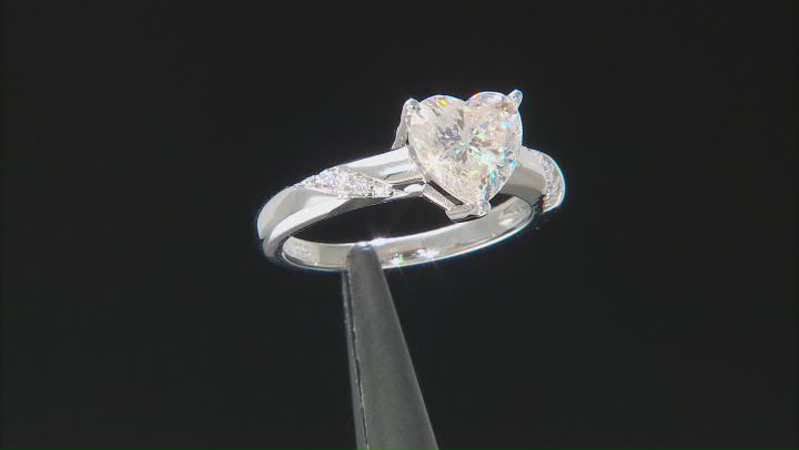 Moissanite Inferno cut Platineve ring 2.29ctw DEW. Video Thumbnail