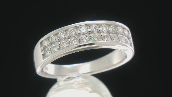 Moissanite Platineve Band Ring .60ctw DEW Video Thumbnail