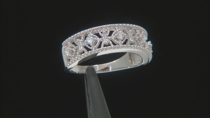 Moissanite Platineve Band Ring .15ctw DEW. Video Thumbnail