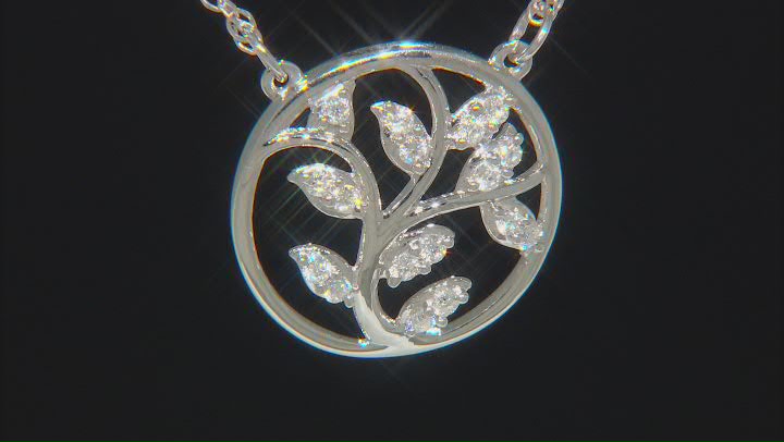 Moissanite platineve tree necklace .17ctw DEW Video Thumbnail