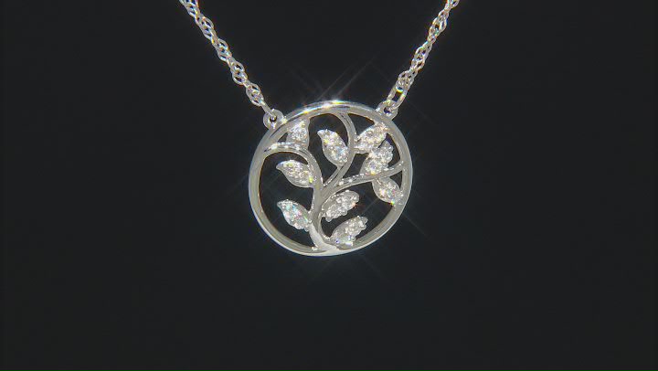 Moissanite platineve tree necklace .17ctw DEW Video Thumbnail