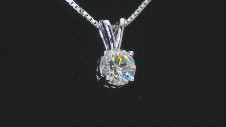 Moissanite Platineve Earrings And Pendant Jewelry Set 3.00ctw DEW Video Thumbnail