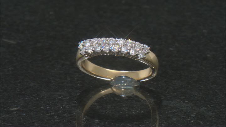 Moissanite 14k Yellow Gold Over Silver Ring .51ctw DEW Video Thumbnail