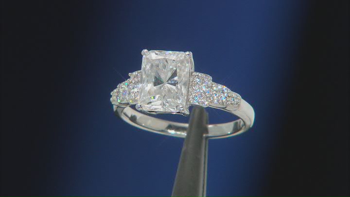 Moissanite platineve ring 2.98ctw DEW Video Thumbnail