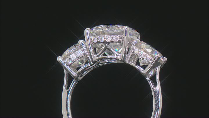 Moissanite Platineve Cocktail Ring 11.00ctw DEW Video Thumbnail