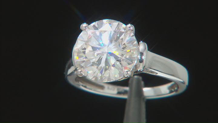 Moissanite Platineve And 14k Yellow Gold Over Silver 
Solitaire Ring 4.75ct DEW Video Thumbnail