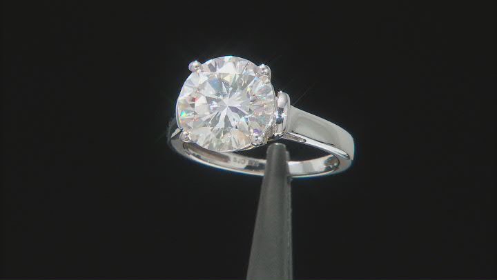 Moissanite Platineve And 14k Yellow Gold Over Silver 
Solitaire Ring 4.75ct DEW Video Thumbnail