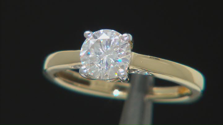 Moissanite 14k Yellow Gold Over Sterling Silver Ring 1.04ctw DEW Video Thumbnail